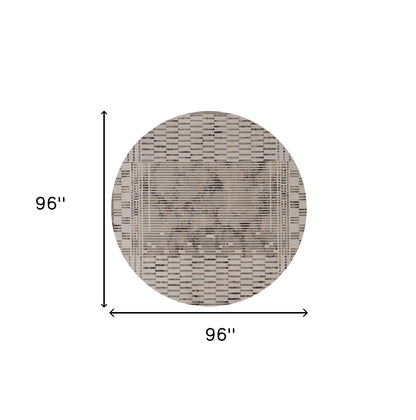 4' X 6' Beige And Brown Abstract Area Rug