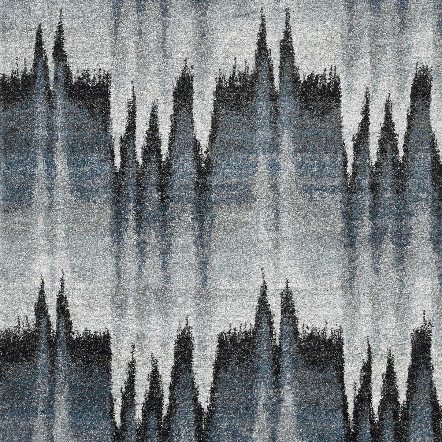 3' X 5' Blue Ivory Machine Woven Abstract Pulse Area Rug