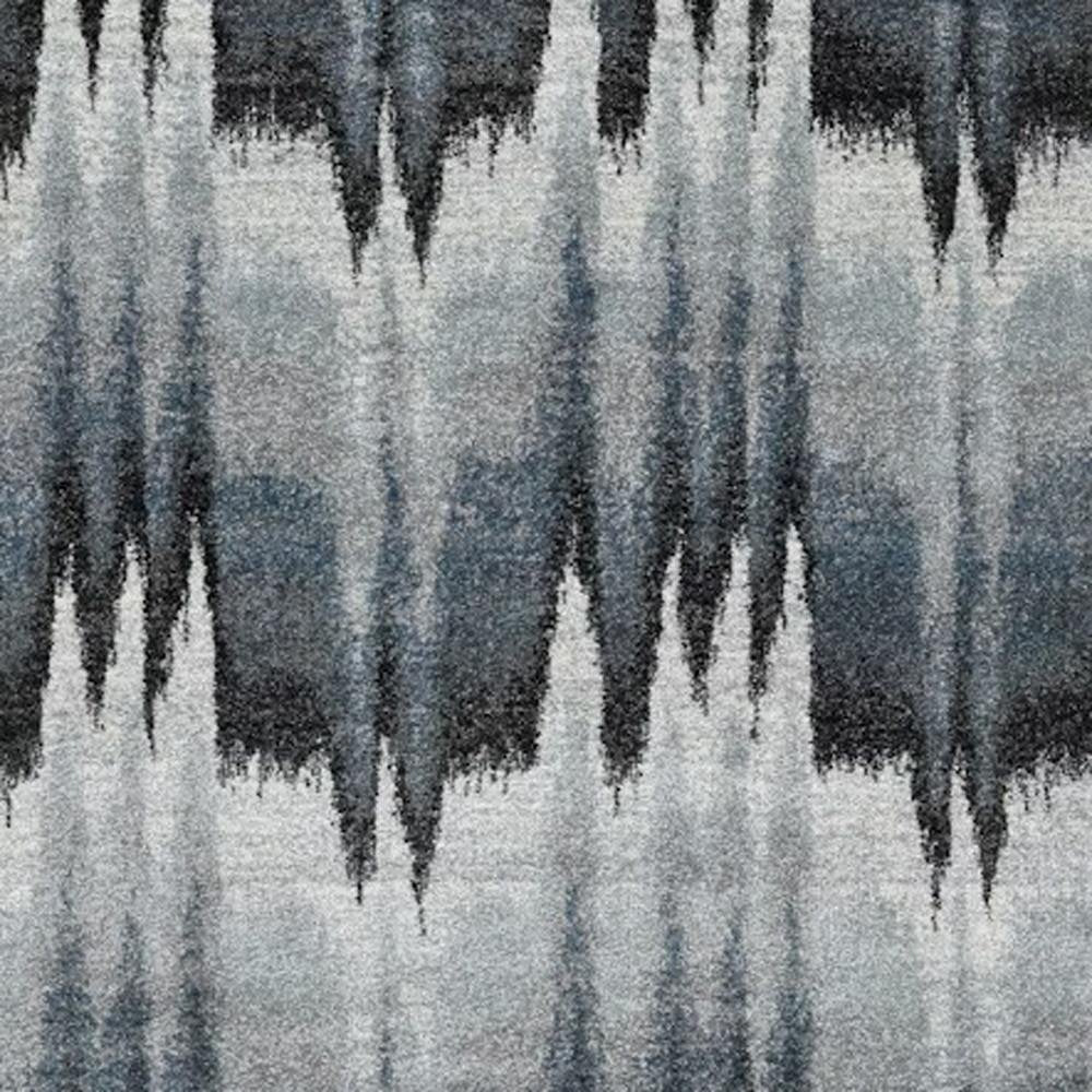 8' X 11' Ivory Blue and Gray Abstract Area Rug