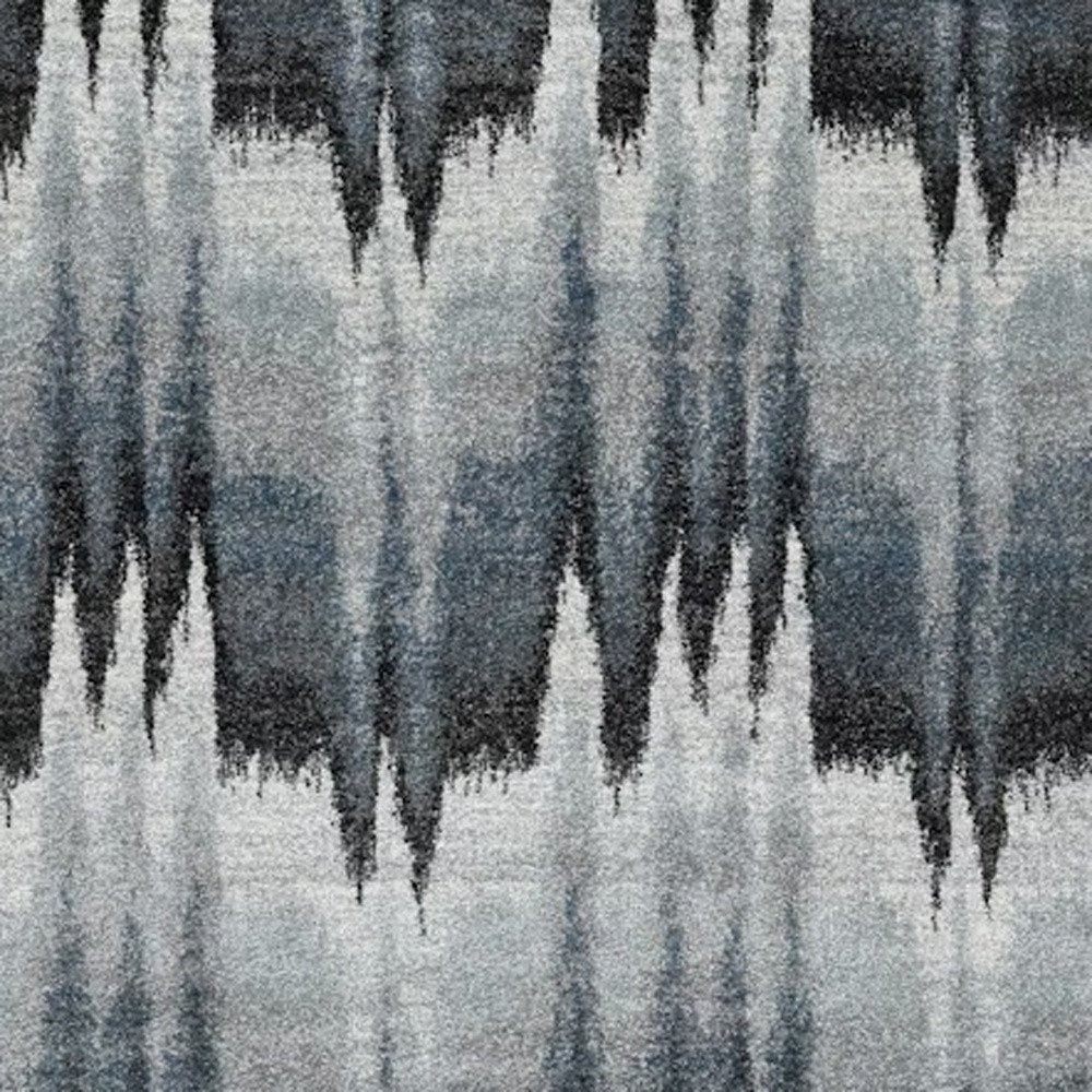 8' X 11' Ivory Blue and Gray Abstract Area Rug