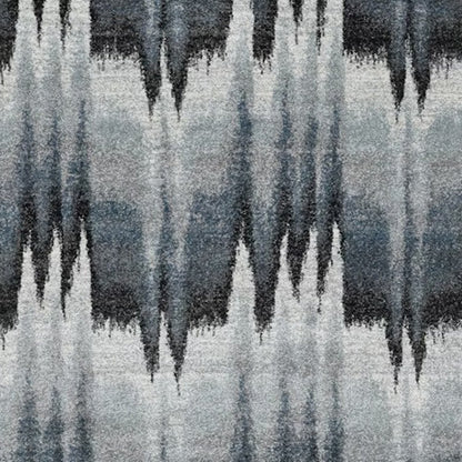 8' X 11' Ivory Blue and Gray Abstract Area Rug