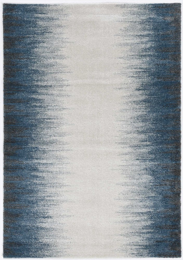 5' X 8' Ivory And Blue Abstract Area Rug