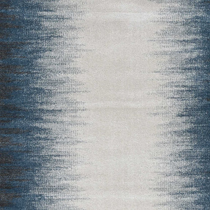 5' X 8' Ivory And Blue Abstract Area Rug