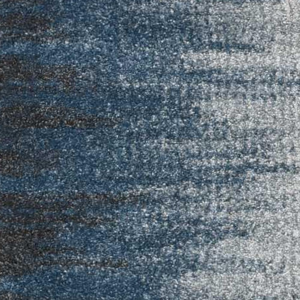 5' X 8' Ivory And Blue Abstract Area Rug