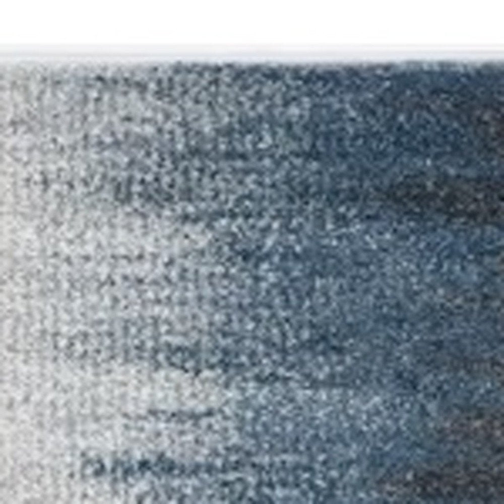 5' X 8' Ivory And Blue Abstract Area Rug