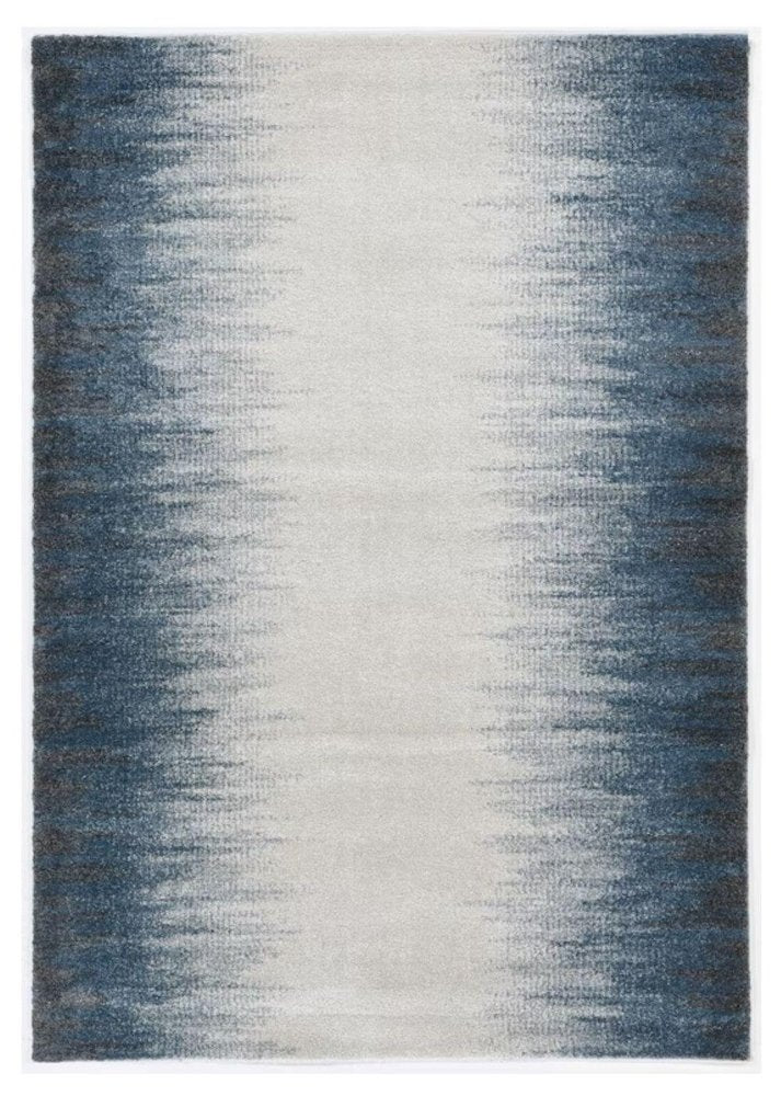 5' X 8' Ivory And Blue Abstract Area Rug