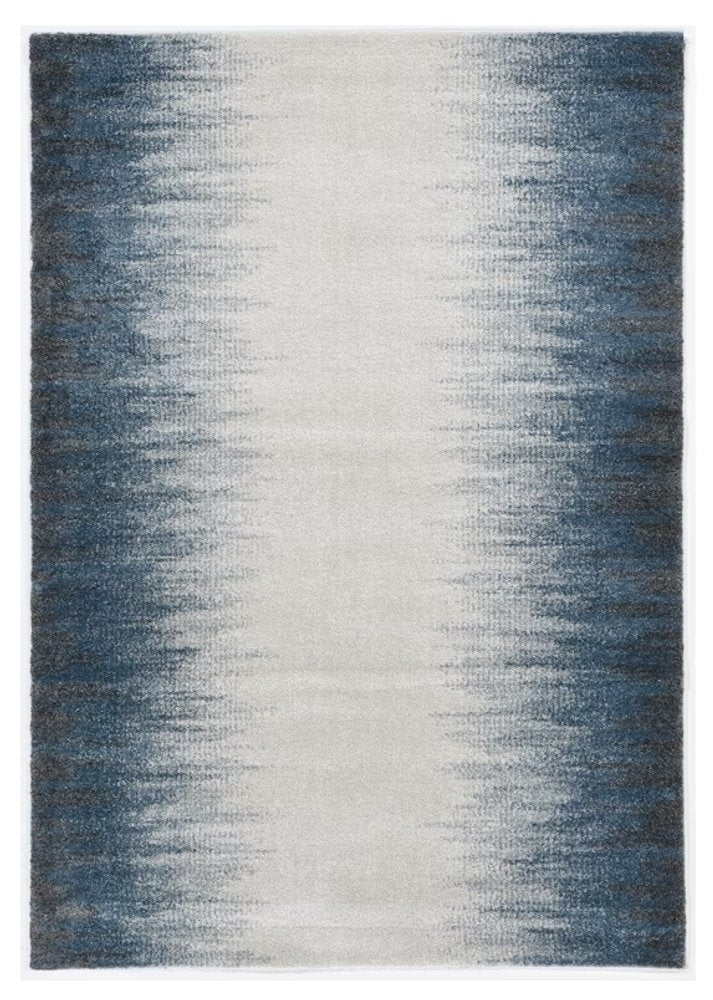 5' X 8' Ivory And Blue Abstract Area Rug