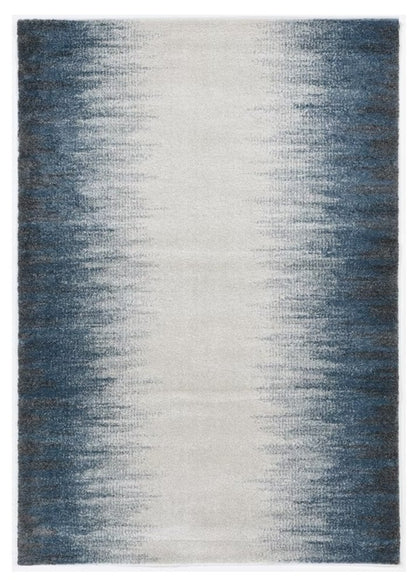 5' X 8' Ivory And Blue Abstract Area Rug