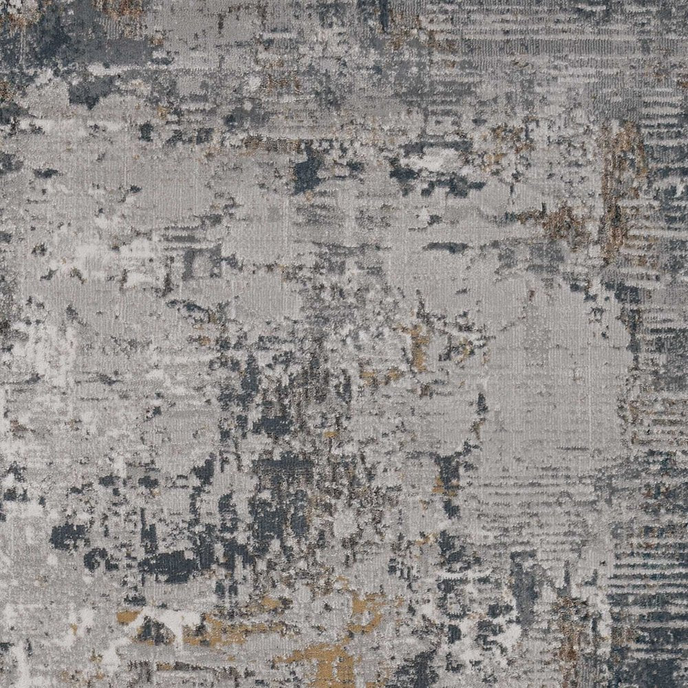 10' X 13' Gray And Ivory Abstract Area Rug