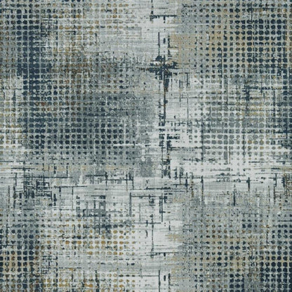 8' X 11' Ivory And Gray Abstract Area Rug