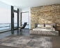 8' X 11' Ivory And Gray Abstract Area Rug