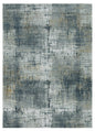 3' X 5' Ivory Navy and Gray Abstract Area Rug