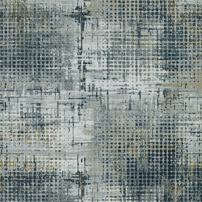 8' X 11' Ivory And Gray Abstract Area Rug