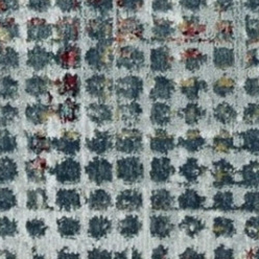 8' X 11' Ivory Gray And Gold Abstract Area Rug