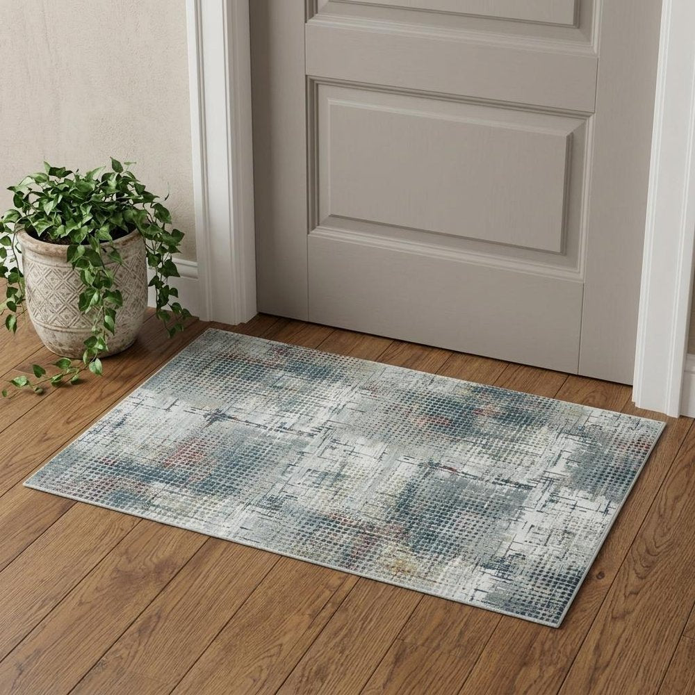 3' X 5' Gray Abstract Area Rug