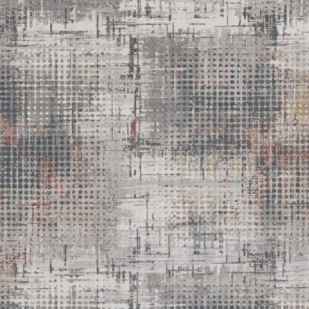 10' X 13' Ivory Gray and Gold Abstract Area Rug