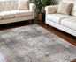 3' X 5' Gray Abstract Area Rug