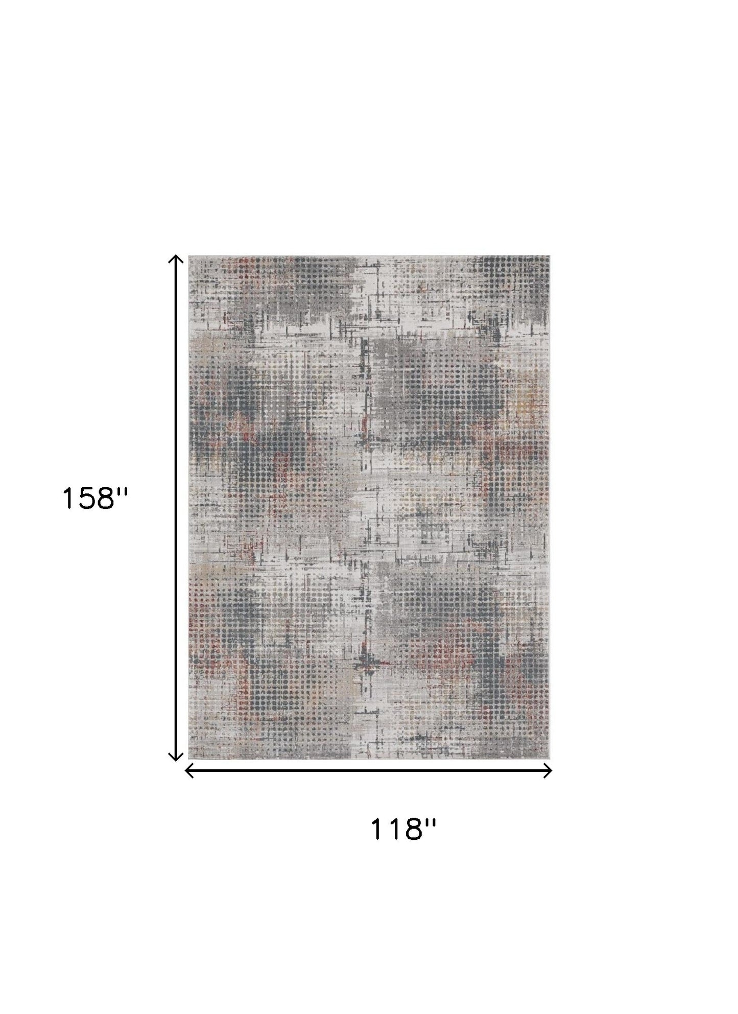 3' X 5' Gray Abstract Area Rug