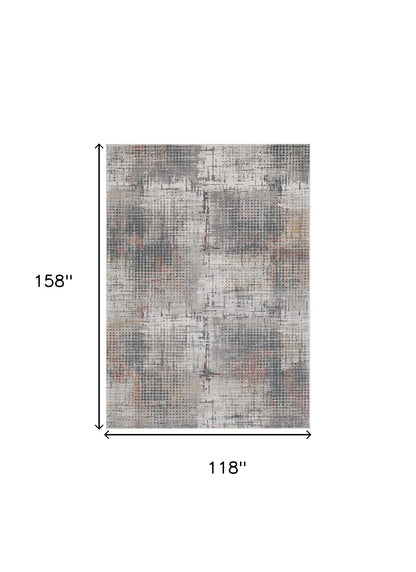 3' X 5' Gray Abstract Area Rug