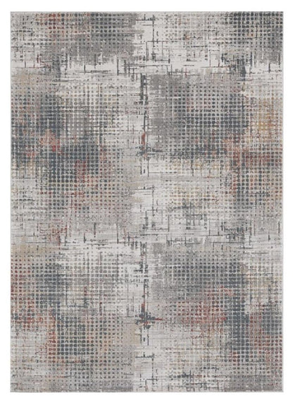 10' X 13' Ivory Gray and Gold Abstract Area Rug