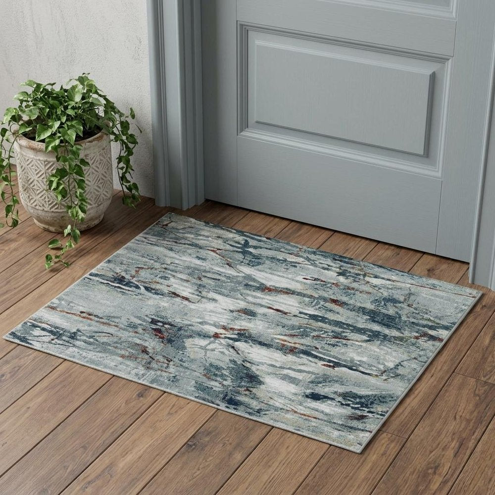 3' X 5' Gray Abstract Area Rug