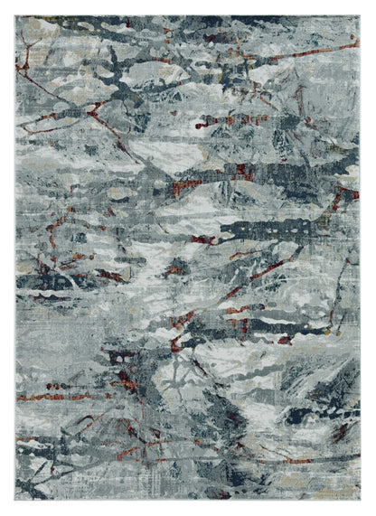 7' X 10' Gray Abstract Area Rug