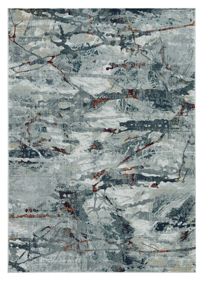 10' X 13' Gray And Beige Abstract Area Rug