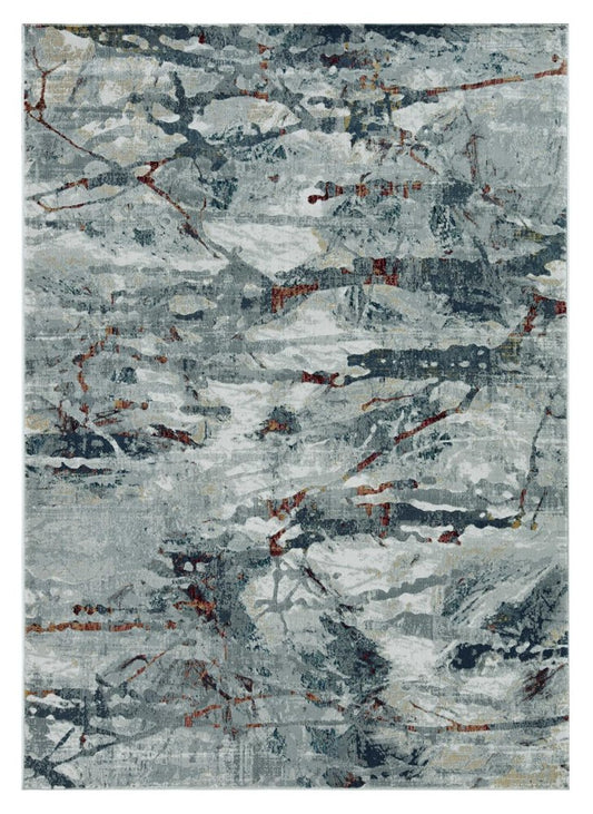 3' X 5' Gray Abstract Area Rug