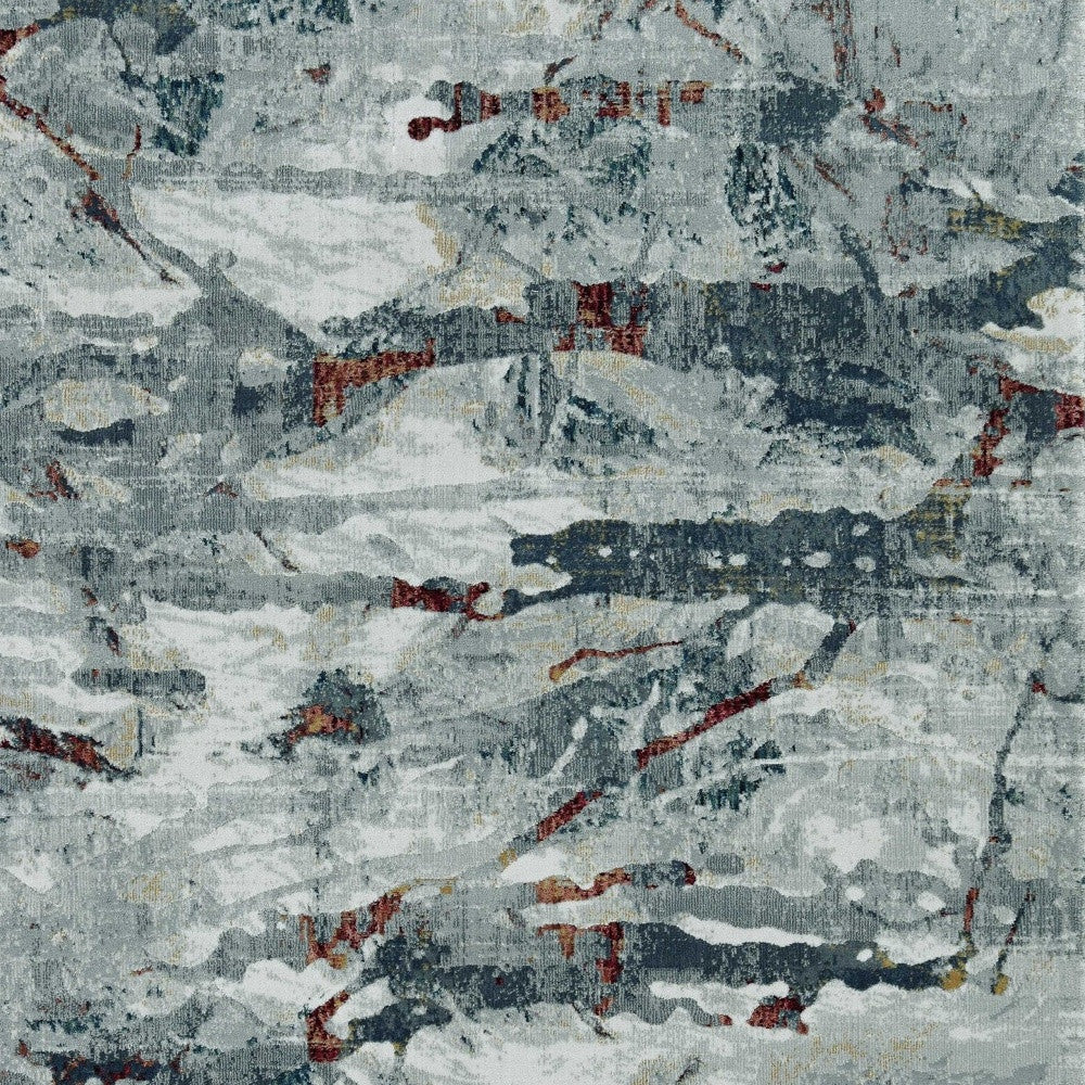 7' X 10' Gray Abstract Area Rug