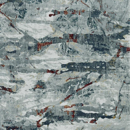3' X 5' Gray Abstract Area Rug
