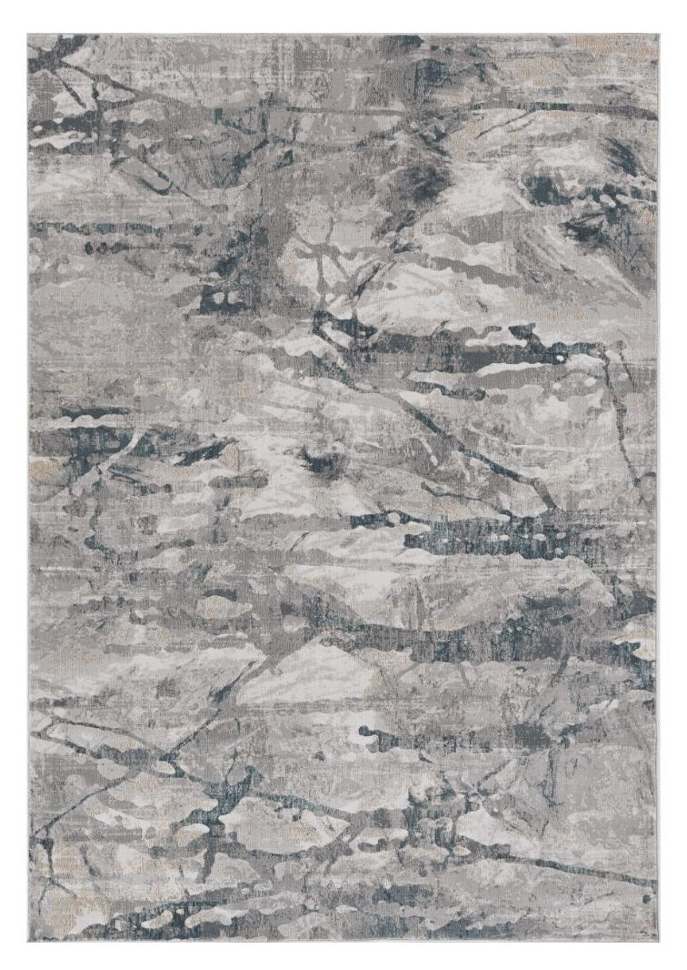 7' X 10' Gray Abstract Area Rug