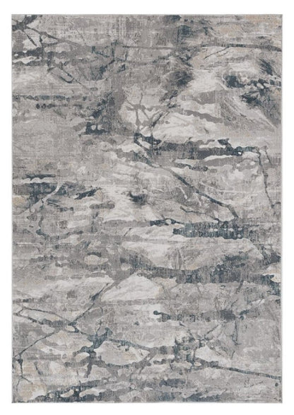 10' X 13' Gray And Beige Abstract Area Rug