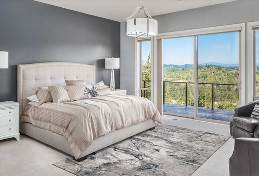 10' X 13' Gray And Beige Abstract Area Rug