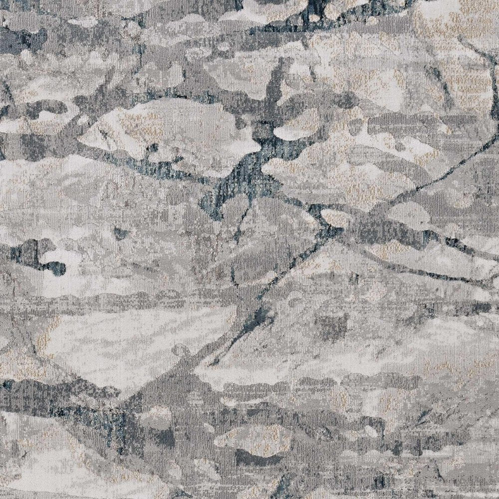 10' X 13' Gray And Beige Abstract Area Rug