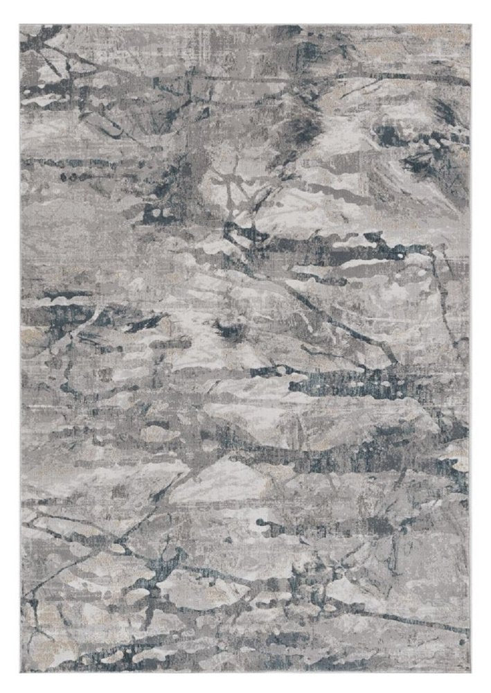 10' X 13' Gray And Beige Abstract Area Rug
