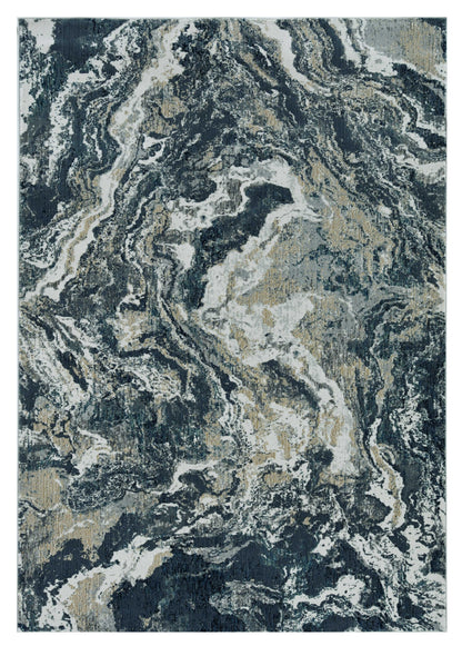 3' X 5' Gray Abstract Area Rug