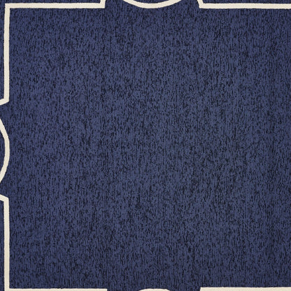 7' X 7' Ocean Blue Hand Hooked Area Rug