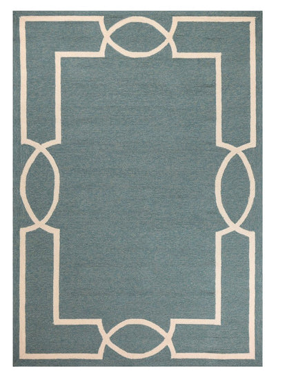 8' X 11' Gray And Ivory Handmade Indoor Outdoor Area Rug