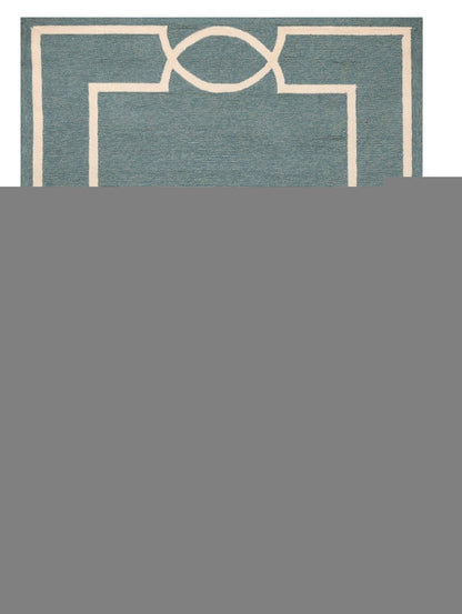 5' X 7' Gray And Ivory Handmade Indoor Outdoor Area Rug