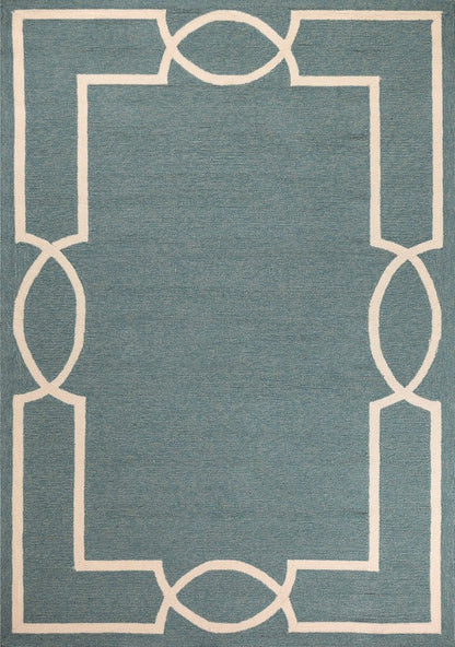 8' X 11' Gray And Ivory Handmade Indoor Outdoor Area Rug