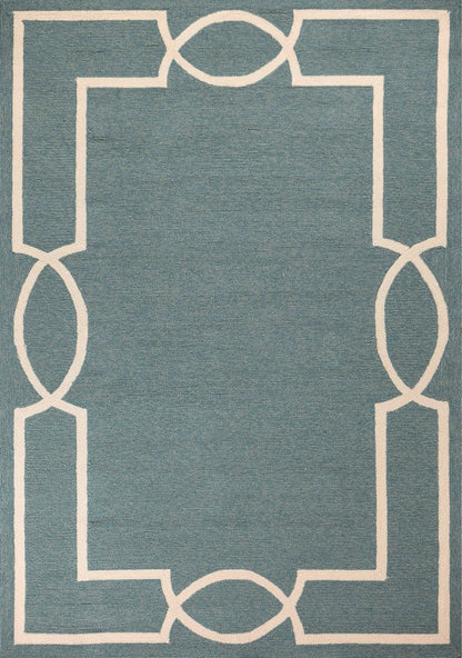 5' X 7' Gray And Ivory Handmade Indoor Outdoor Area Rug