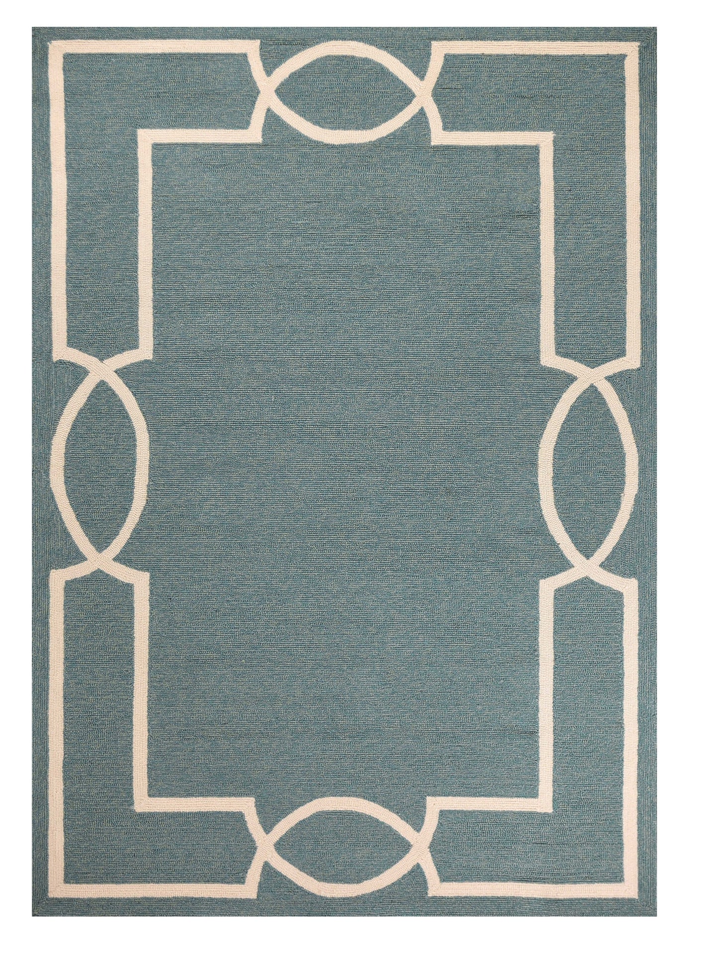 5' X 7' Gray And Ivory Handmade Indoor Outdoor Area Rug