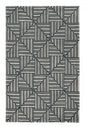 9' X 13' Beige and Charcoal Wool Geometric Hand Tufted Area Rug