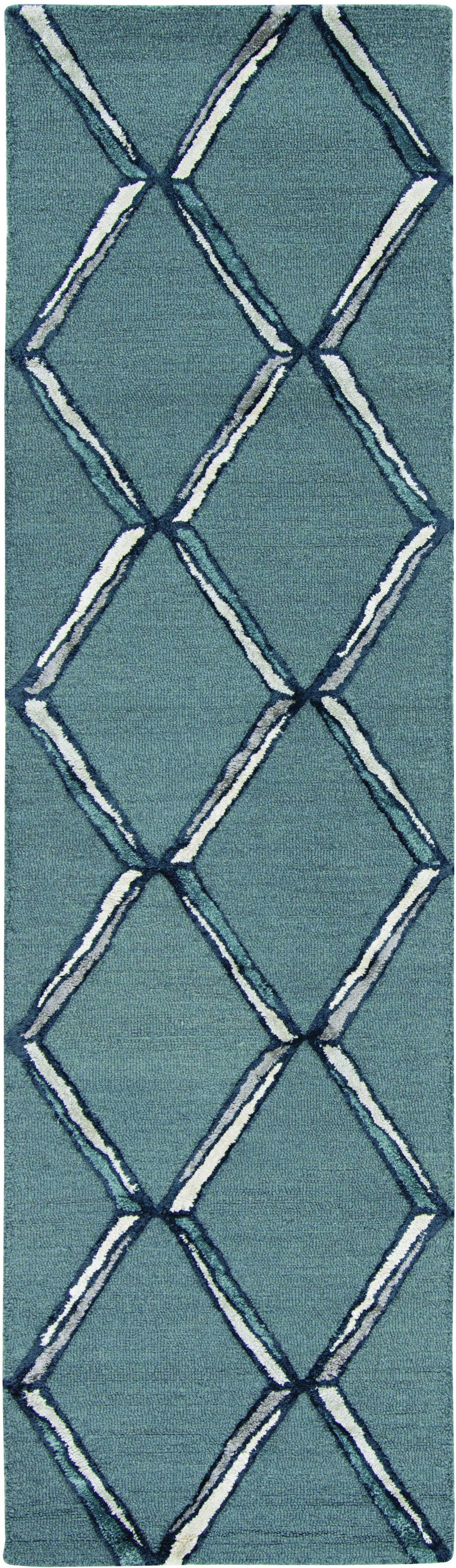 8' X 10' Gray Wool Geometric Hand Tufted Area Rug