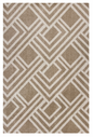 3' X 5' Beige Geometric Indoor Outdoor Area Rug