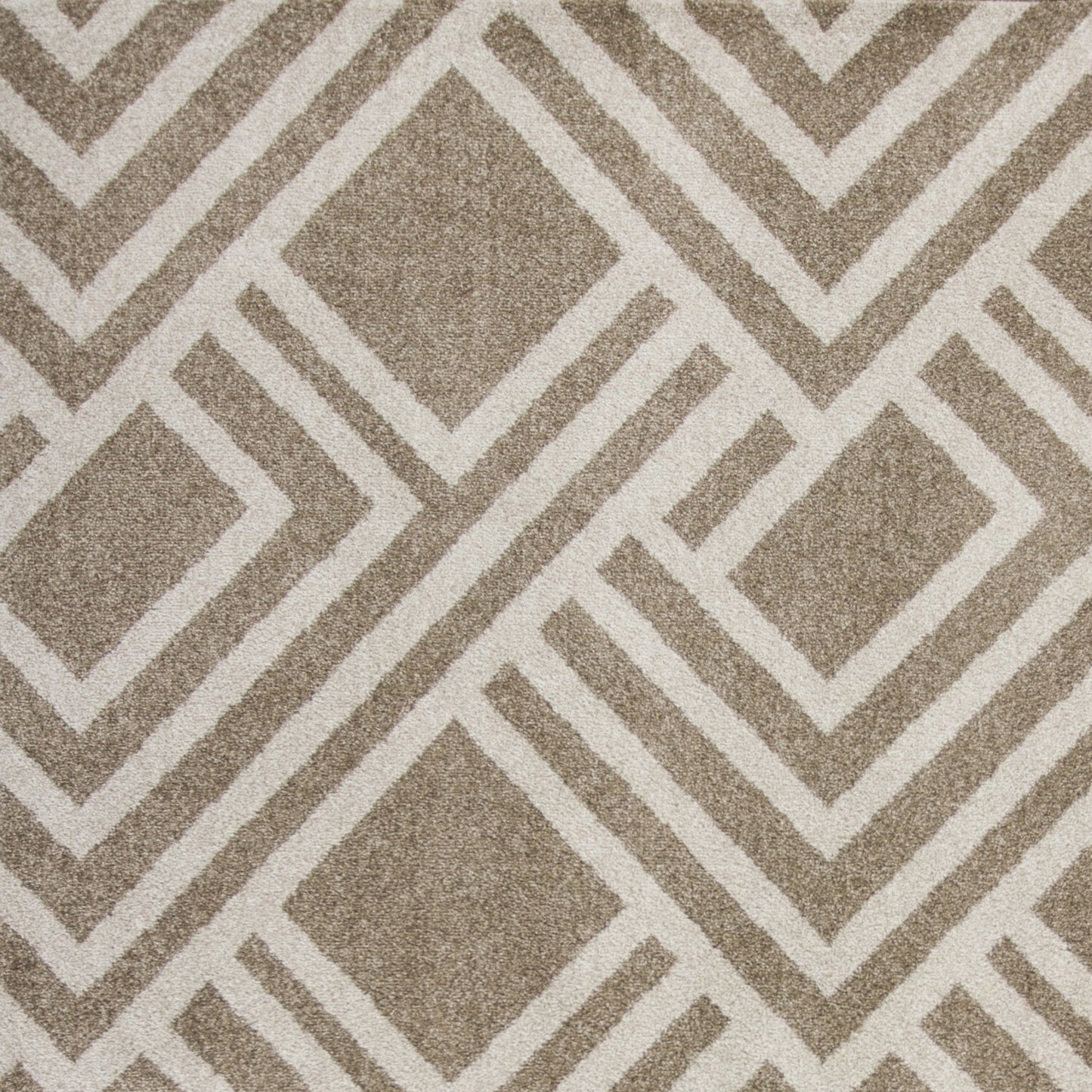 3' X 5' Beige Geometric Indoor Outdoor Area Rug