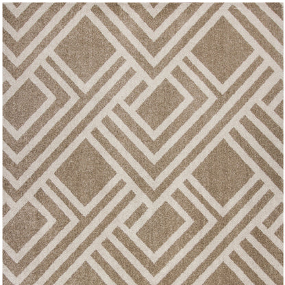 3' X 5' Beige Geometric Indoor Outdoor Area Rug