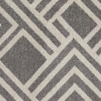 5' X 8' Gray Geometric Indoor Outdoor Area Rug