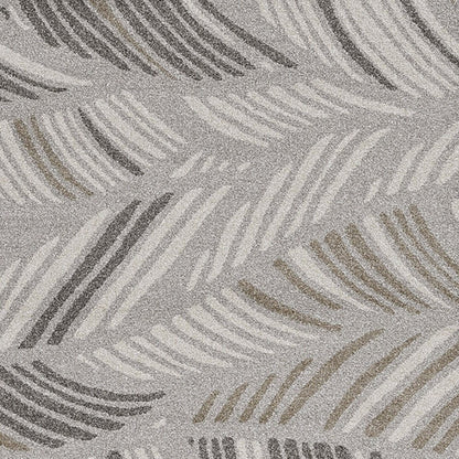 3' X 5' Beige And Brown Tropical Botanical Area Rug