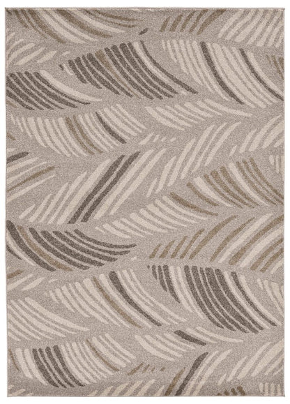 2' X 3' Beige And Brown Tropical Botanical Area Rug